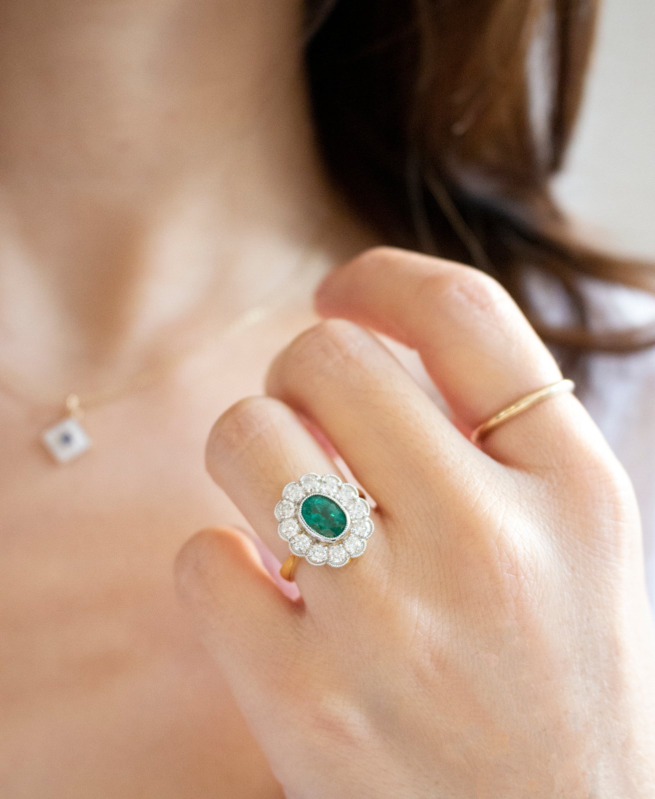 Custom Emerald and Diamond Ring - Bario Neal